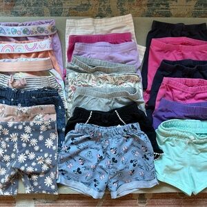 Girls 4T Bundle of 21 Colorful Casual Everyday Shorts
